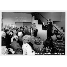 Patrick McCaughey opening exhibition of University Collection