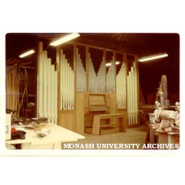 Religious Centre organ under construction in workshop of Mr R. Sharp