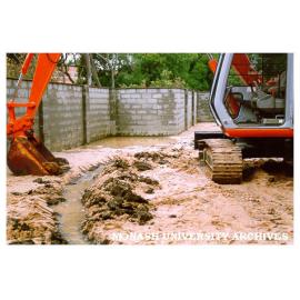 Drainage construction for Japanese Garden