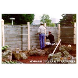 Constructing Kenninji style fence, Japanese Garden