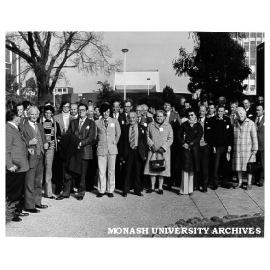 Members of Australian Institute of Parks and Recreation, Monash Curator John Cranwell (second left)