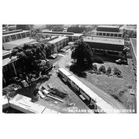 Site of Botany systems garden with Science buildings at left