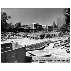 Foundations of Microbiology building, with Science buildings in background