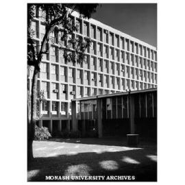 Medical building with Biochemistry laboratories in foreground