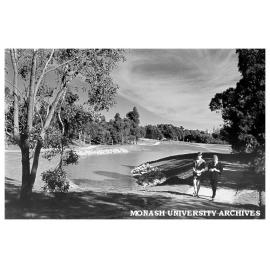 View of lake, looking west