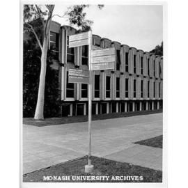 Signpost outside University Offices