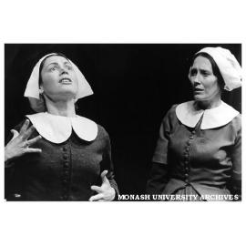Julia Blake (right) in 'The Crucible' as Elizabeth Proctor.