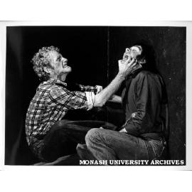 Burt Cooper (left) and Hamish Hughes in 'Cass Butcher Bunting' as Butcher and Cass