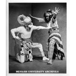 Scene from 'The Ramayana in Java'. Poedijono (left) as Hanoman.