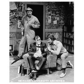 Scene from 'Witness'. Colin Hughes (left) as Window Washer, Ray Bennett (centre) as Man and Ron Owen (right) as Young Man