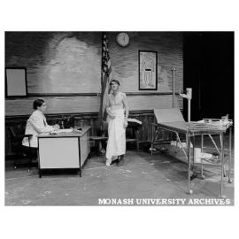Judith Roberts (left) and Harry Lawrence in 'Next' as Sergeant Thech and Marion Cheever