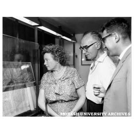 Dr Louis Matheson (centre) and wife Audrey at Hebrew University of Jerusalem