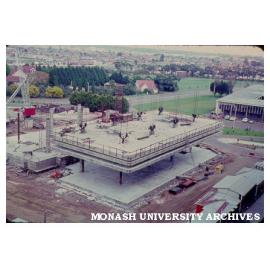 Slabs being raised for Law building