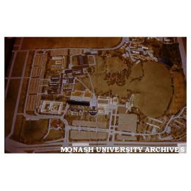 Model of university site and buildings