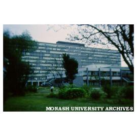 Menzies building with University Union in foreground