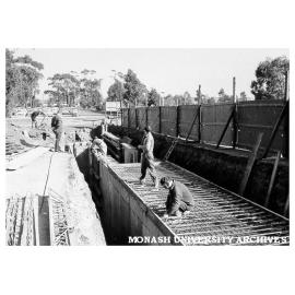 Services tunnel under construction