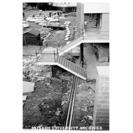 Construction of outside steps, Union building