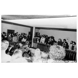 Students occupying first floor of University Offices