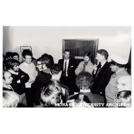 Protesting students outside Vice-Chancellor's office