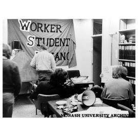 Students occupying Careers and Appointments office