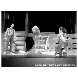 Scene from 'Charlotte's Web'. Roland Manderson as Avery and Elizabeth Paterson as Fern.