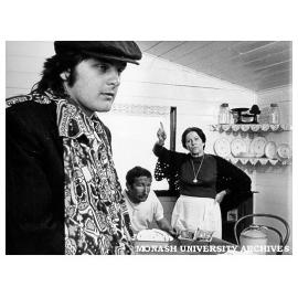 Scene from 'The Daughter-In-Law'. Gary Gray (left) as Joe Gascoigne, James Wright as Luther Gascoigne and Terri Aldred as Mrs Gascoigne