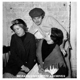 Scene from 'The Daughter-In-Law'. Marion Heathfield (left) as Mrs Purdy, Gary Gray as Joe Gascoigne and Terri Aldred as Mrs. Gascoigne