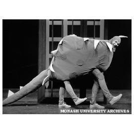 Scene from "The Meg and Mog Show' with Norman Yemm as Steggie