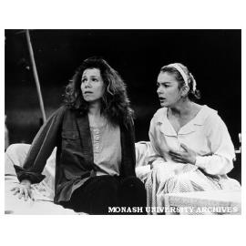Scene from 'Nice Girls'. Jane Menelaus (left) as Megan and Melita Jurisic as Lizzy