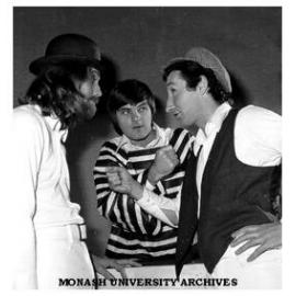 Scene from 'Under Milk Wood'. From left: Franciscus Henri, Gary Gray, James Wright