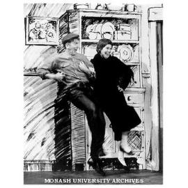 Scene from 'Puckoon'. Terry Norris and Marion Heathfield