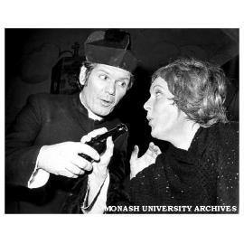 Scene from 'Puckoon' with Hu Pryce and Marion Heathfield