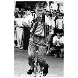 Christof entertaining at the Saturday Club