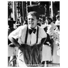 Christof entertaining at the Saturday Club