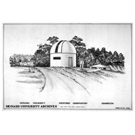 Artist's impression of Monash Observatory at Mt. Burnett