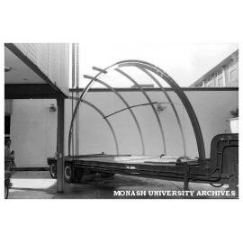 Monash Observatory dome arriving at Monash