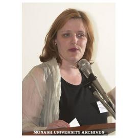Barbara Dalton, Co-ordinator Women in Leadership and Advancement Scheme, speaking at International Women's Day 2001 Luncheon