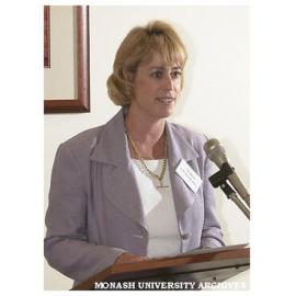 Sue Wales, Director Policy and Consultancy, MC at International Women's Day 2001