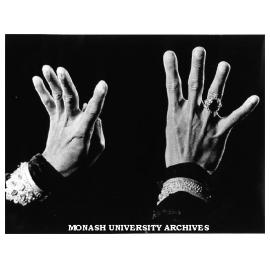 Hands of performer in 'An Indonesian Adventure'