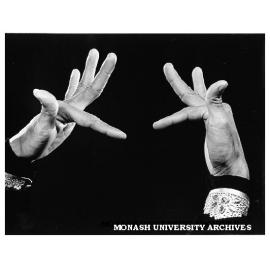 Hands of performer in 'An Indonesian Adventure'