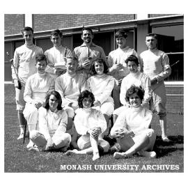 Fencing team with Gordon Troup (back row middle)