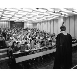Students in lecture theatre, 1963
