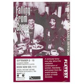 Flyer (front) for performance of 'Falling from Grace' by Hannie Rayson