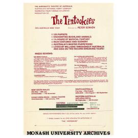 Flyer (back) for 'The Tintookies'