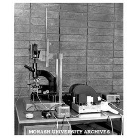 Microscope set up for cine film