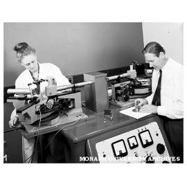 Dr Alex McLaren (right) with lang camera