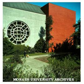 Lindesay Clark window by Leonard French, Robert Blackwood Hall