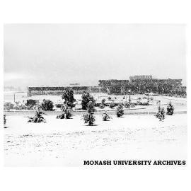 Gippsland Institute of Advanced Education buildings in snow