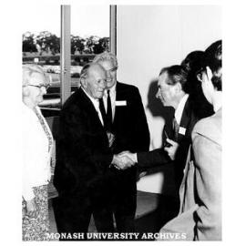 Guests at opening of Gippsland Institute of Advanced Education (GIAE) 20 November 1976
