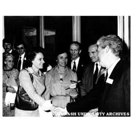 Guests at opening of Gippsland Institute of Advanced Education (GIAE) 20 November 1976